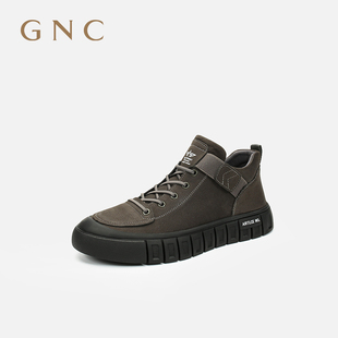 GNC冬季 高帮舒适靴男鞋 商场同款 牛皮百搭软底软面短靴 新款