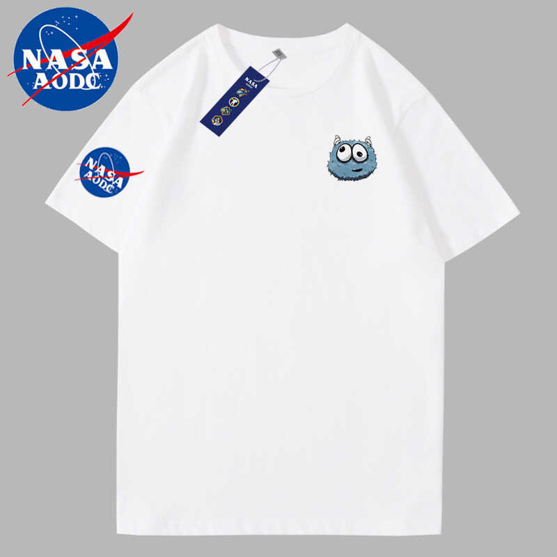 流行国潮 t恤男女同款 宽松圆领半袖 时尚 潮牌纯棉短袖 NASA联名款