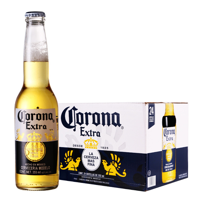 24瓶装 科罗娜啤酒355ml 墨西哥Corona精酿拉格黄啤整箱 进口