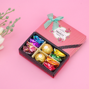 情人节教师节三八节礼物 明治费列罗巧克力喜糖成品10粒条纹礼盒装