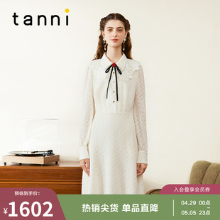 连衣裙TM31DR006A 气质复古宫廷镂空衬衫 tanni新款