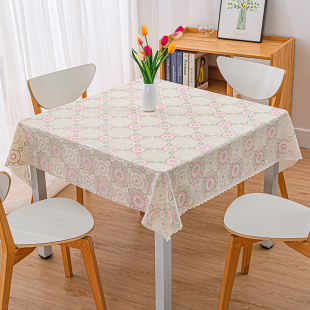 正方形桌布防水防油免洗现代家用八仙桌台布PVC塑料餐桌盖布 包邮