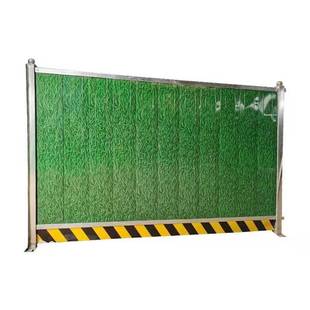 绿施工围蔽小彩钢瓦工地围栏工程时铁皮草墙栏建筑彩钢围挡临隔离