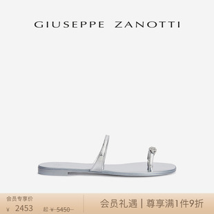 Giuseppe ZanottiGZ女士水钻平底夹趾凉鞋 女 拖鞋