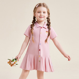 裙子新款 夏季 精典泰迪女童连衣裙儿童公主裙中小童装 衣服夏装 薄款