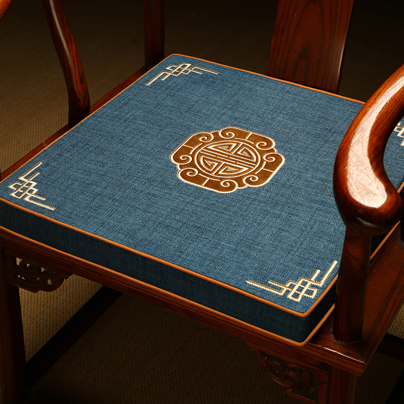 红木椅子垫加厚加硬沙发垫茶椅垫圈椅太师椅座垫定制 椰棕坐垫中式