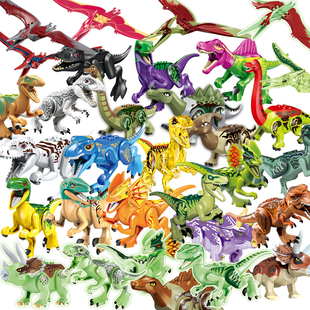 模型益智乐高恐龙世界公园重爪龙霸王龙迅猛龙积木玩具 侏罗纪拼装