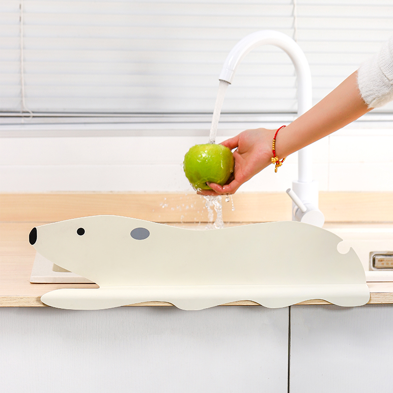 厨房水槽挡水板厨房水池洗碗池洗菜盆洗手台边缘防溅水挡水条隔板
