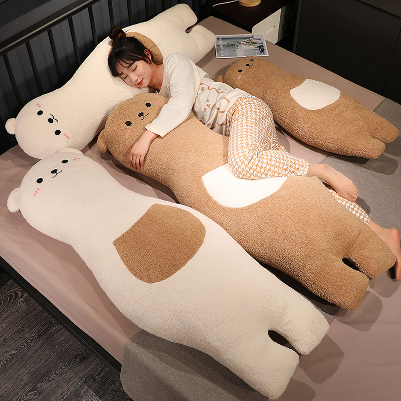大熊抱枕女生睡觉长条枕可拆洗床上夹腿布娃娃抱抱熊玩偶毛绒玩具