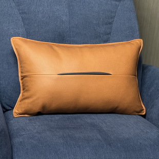 科技布抱枕沙发客厅靠枕靠垫橙色抱枕套不含芯轻奢靠垫套枕头 新款