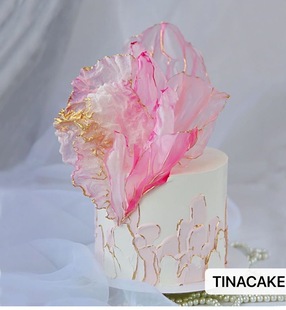 ins加高高级定制设计师款 女士 生日蛋糕上海同城配送 粉色优雅