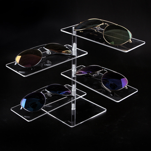 包邮 透明亚克力眼镜展示架多层旋转陈列架太阳镜墨镜架托道具