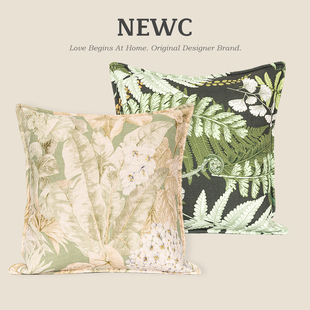 NEWC新宸优品夏日清凉植物绿色抱枕客厅沙发床头小清新靠枕可拆洗