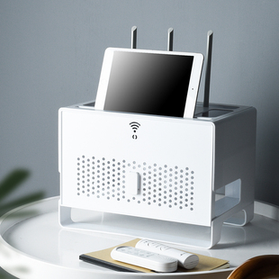 wifi无线路由器收纳盒机顶盒插线板插座整理盒子电源线收纳盒神器