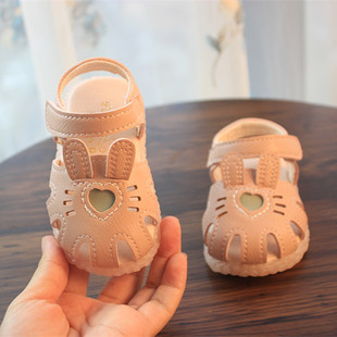 婴儿女宝宝小女孩夏季 女宝凉鞋 包头新款 夏款 小童鞋 女童软底学步鞋