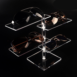 包邮 高档透明亚克力眼镜展示架多层旋转陈列架太阳镜墨镜架托道具
