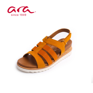 ara德国鹦鹉舒适女鞋 夏季 G楦22S28218 一字型搭扣露趾低跟凉鞋