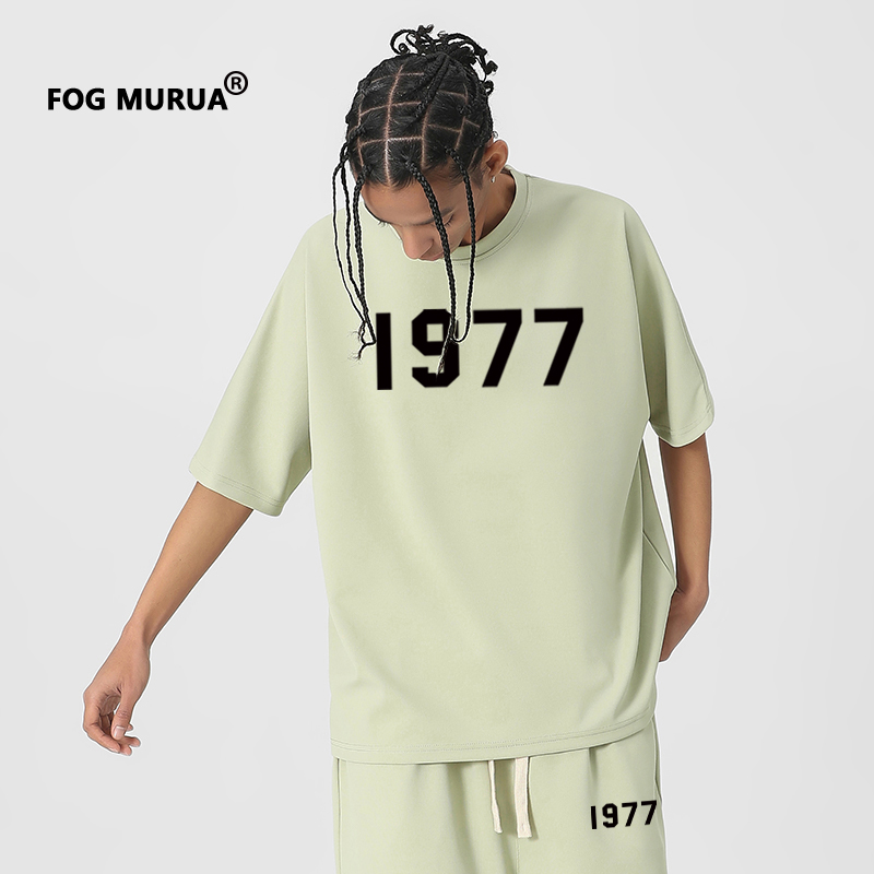 主线新款 情侣1977潮牌T恤夏季 高街打底男女款 MURUA复线第七季 FOG