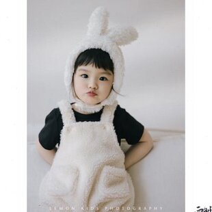 兔子帽子婴儿拍照兔帽子兔子宝宝周岁拍照道具百天婴儿童摄影百日