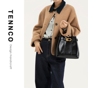 TENNCO原创 郁金香水桶包 真皮手提包单肩斜挎女包 小众设计款
