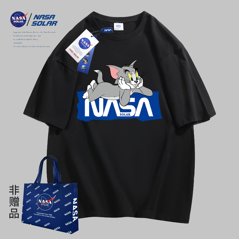NASA 情侣百搭潮牌印花纯棉户外短袖 新款 T恤HQG SOLAR联名2024夏季