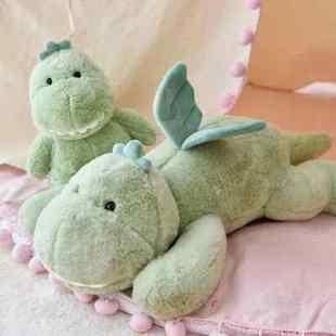 日本GP可爱小绿龙公仔恐龙毛绒玩具飞龙玩偶床上抱枕睡觉儿童礼物