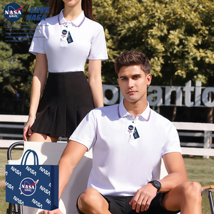 新品 潮情侣潮流运动上衣 NASA t恤男士 GAVK 男女同款 春夏季 polo衫