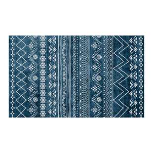 摩洛哥风蓝色耐脏易打理短绒 北欧ins地毯客厅卧室沙发茶几垫 新品