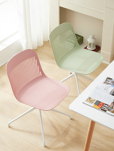 北欧转椅塑料靠背电脑椅子加厚家用餐椅现代简约网红休闲朔胶凳子