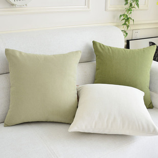 奶茶色雪尼尔抱枕套简约北欧风咖棕色客厅沙发靠垫方形靠枕可拆洗