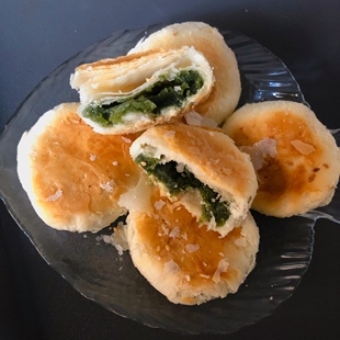 苔菜月饼香酥8个 海苔饼酥皮苔条馅饼浙江特产现做传统糕点苏式