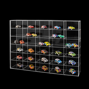玩具车模收纳展示架大容量多功能多美卡合金小汽车陈列透明防尘盒