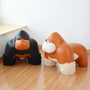 饰凳创意摆件猩猩动物凳子设计师家具皮质手工坐凳节日礼物 超大装