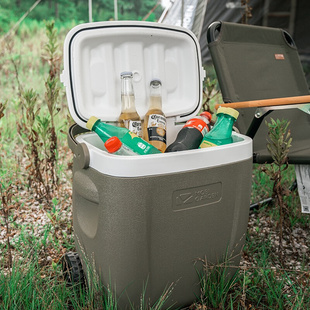 牧高笛便携手提保温箱冷藏箱车载户外野餐食品冰块拖轮保鲜箱冰桶