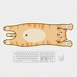 可爱猫咪鼠标垫书桌垫笔记本电脑键盘家用防水防滑垫定制办公桌垫