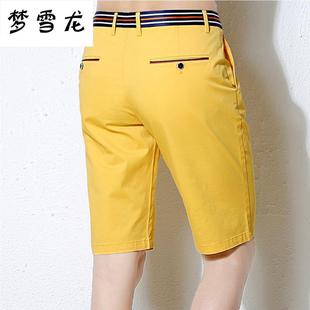棉中裤 0427c 高端沙滩短裤 商务直筒五分裤 男西装 薄款 潮流修身 夏季