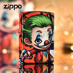 zippo打火机正版 彩印小丑joker芝宝官方正品 煤油防风创意个性 男士