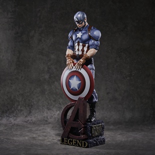 美国队长漫威复仇者联盟手办全身像雕塑桌面摆件收藏模型男生礼物