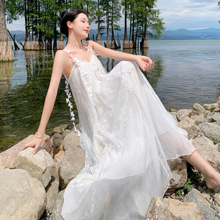 茶卡盐湖巴西日本拍照衣服意大利青海湖旅游裙子香格里拉仙女裙