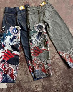 Baggy Oversized Punk Harajuku Embroidery Jeans Graphic Y2k