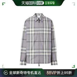 Burberry 格纹拉链衬衫 巴宝莉 99新未使用 男士 香港直邮潮奢