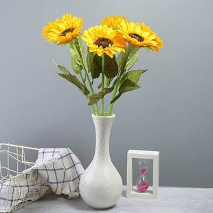 饰品餐桌干花拍照道具大花束 向日葵仿真花客厅摆设塑料假花摆件装