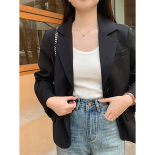 休闲外套女 设计感短款 修身 小个子显瘦西装 心蓝家韩版 2.22新品