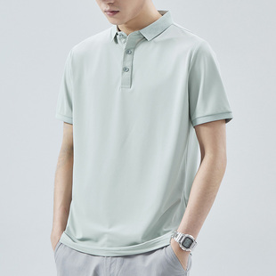 翻领潮 青年男士 短袖 t恤休闲冰丝POLO衫 夏季 Yishion以纯旗舰店正品