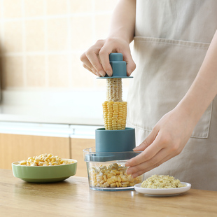 日本剥玉米神器家用玉米脱粒机拨玉米粒剥离器分离器厨房粟米刨刀