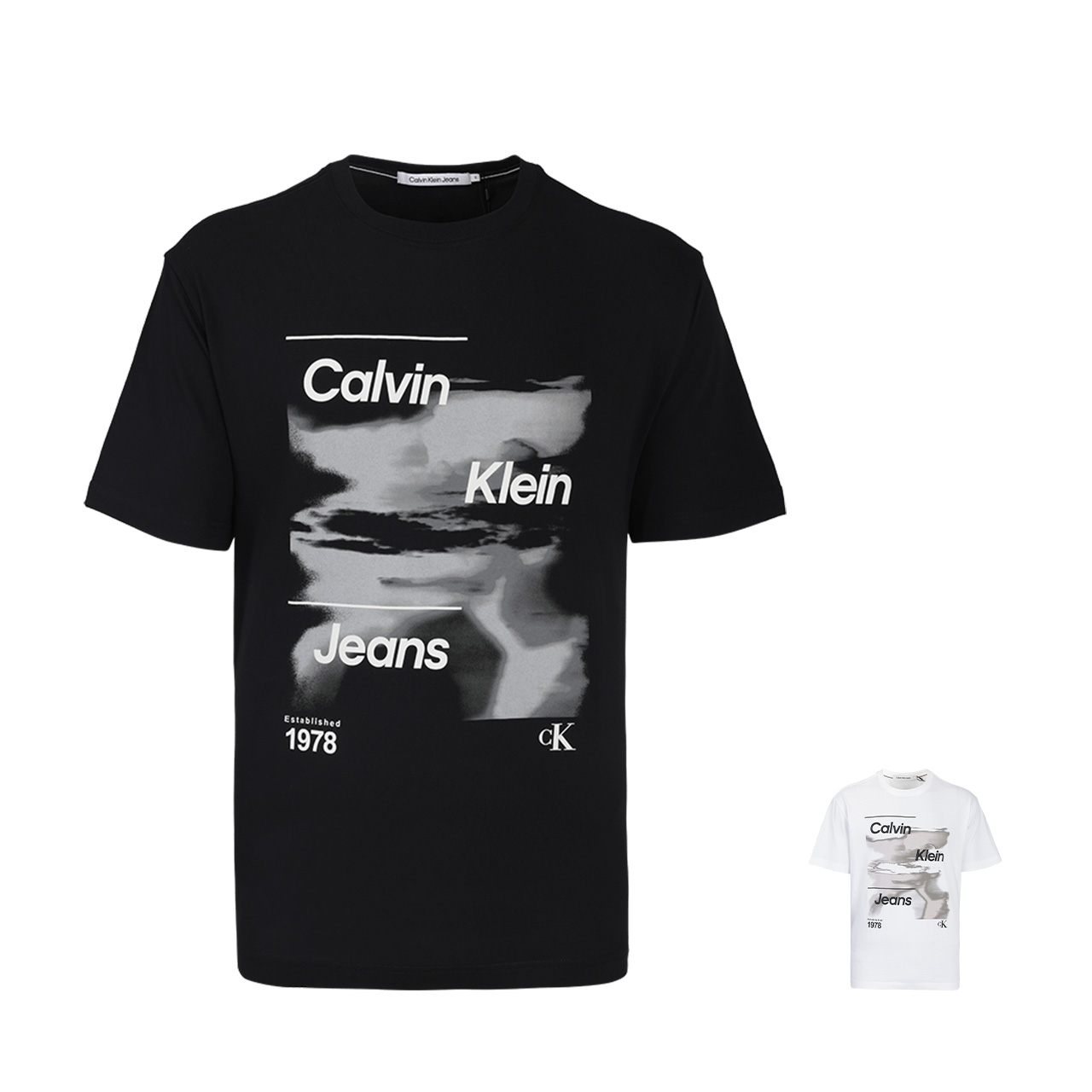潮牌CK纯棉印花短袖 白T恤 Klein男士 保税仓 新款 2024夏季 Calvin