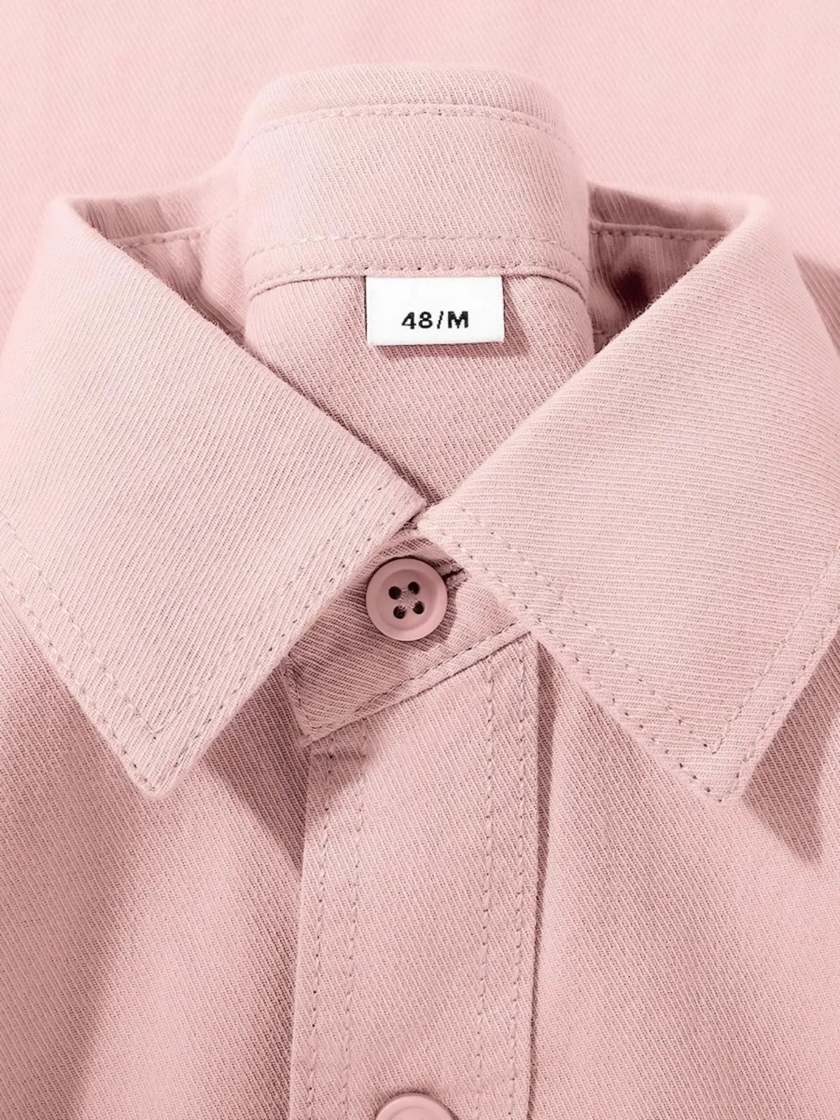 粉色纯棉长袖 100%棉衬衣2024年春装 上衣外套 衬衫 夏季 女法式 新款