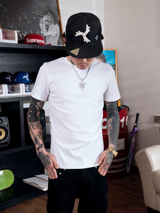 TGFCLUB t恤短袖 街头潮牌嘻哈RAPPER健身螺纹弹力基础修身 男 美式
