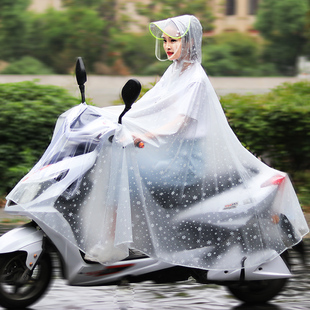 骑行男透明雨批 电动车摩托电瓶车雨衣单人女成人雨披防水全身夏季