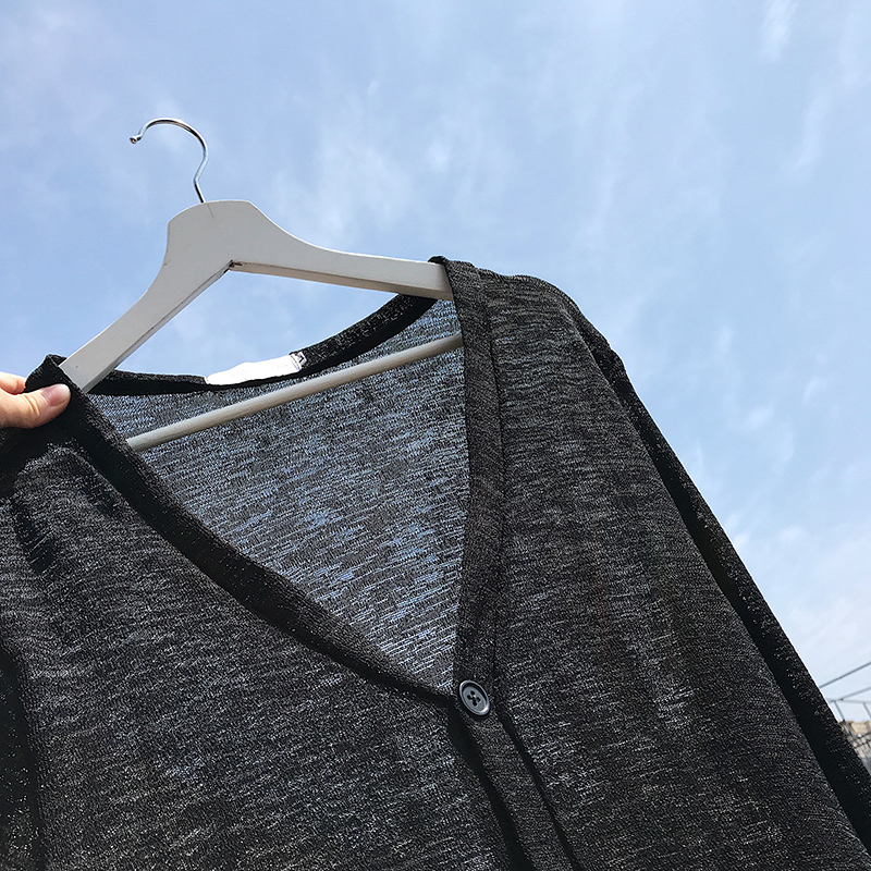 夏季 网眼镂空透气防晒衣男士 冰丝速干沙滩外套旅游骑车开车 空调衫